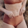 CHLOÉ TAILLE HAUTE- coton bio-Terre de Sienne