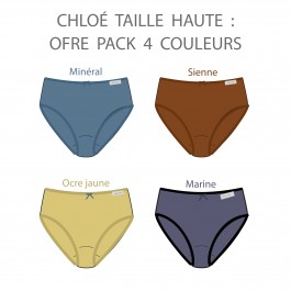 CHLOÉ TAILLE HAUTE- PACK 4 COLORIS