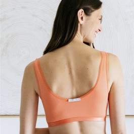 JUNIE - brassière coton bio - Orange POP
