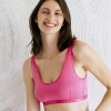 JUNIE - brassière coton bio - ROSE POP
