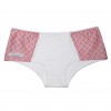 Culotte shorty CAMILLE blanc/fraise
