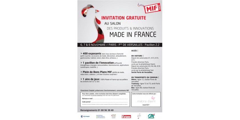 Votre invitation au salon MIF 2015
